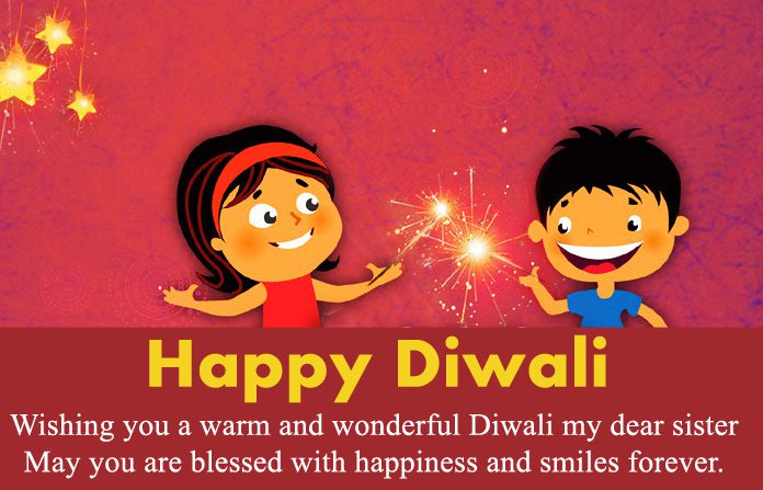 Short Diwali Message in English for Sister