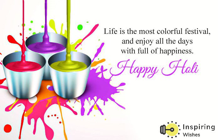 Colorful Holi Images with Wishes Messages
