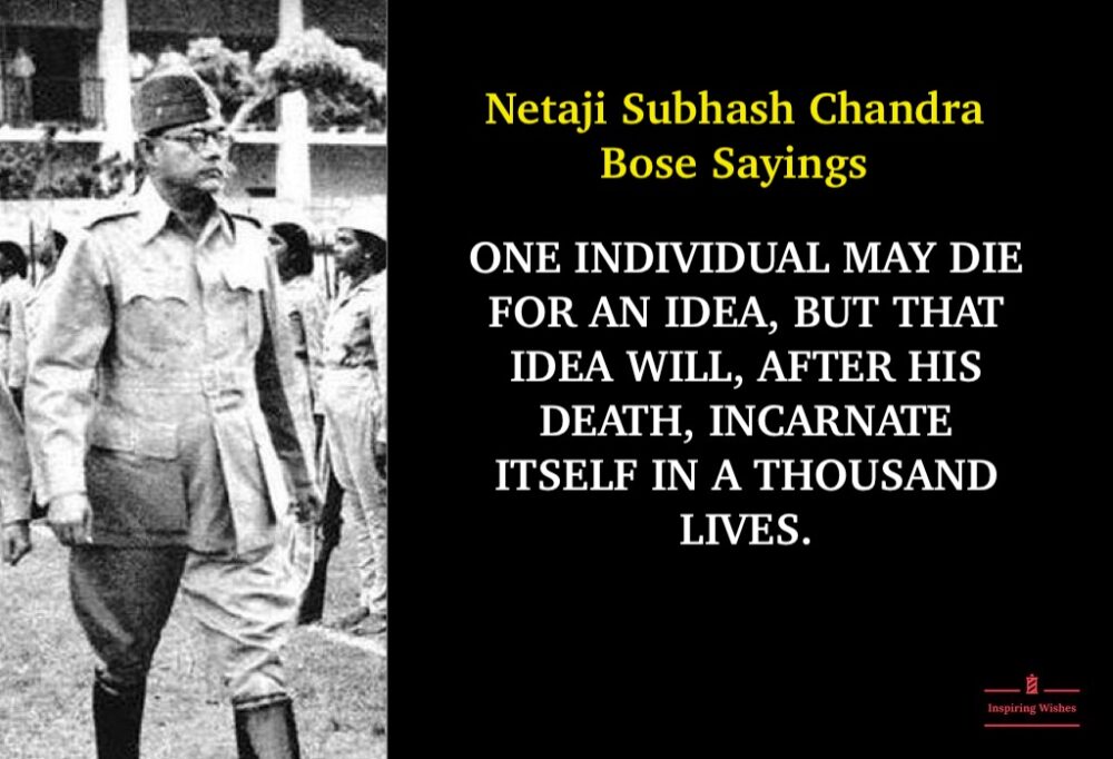Best Subhash Chandra Bose Sayings