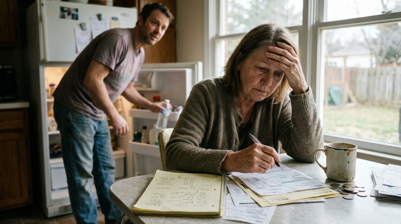 Editorial photograph illustrating: The Emotional and Financial Reality of Supporting Adult Children